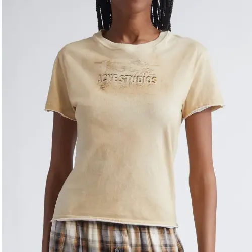 麦迪娜同款！Acne Studios 淡黄色T恤