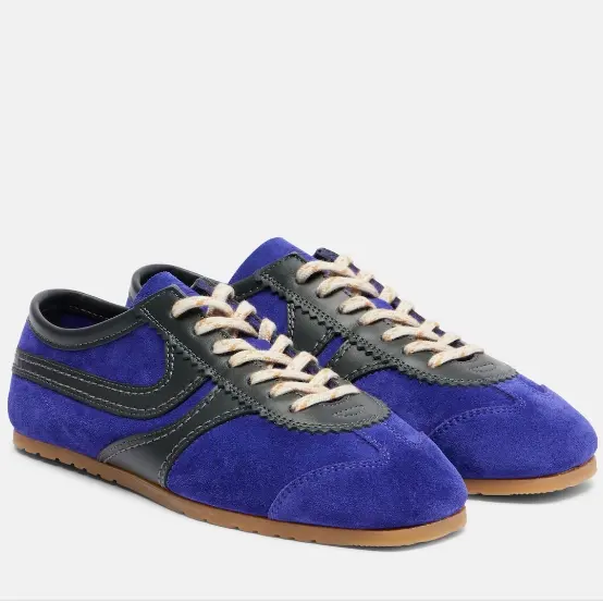 DRIES VAN NOTEN 紫色绒面德训鞋
