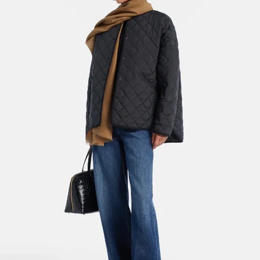 杨紫同款 TOTEME 黑色绗缝夹克外套