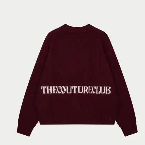 The Couture Club 红色拉绒针织套头衫