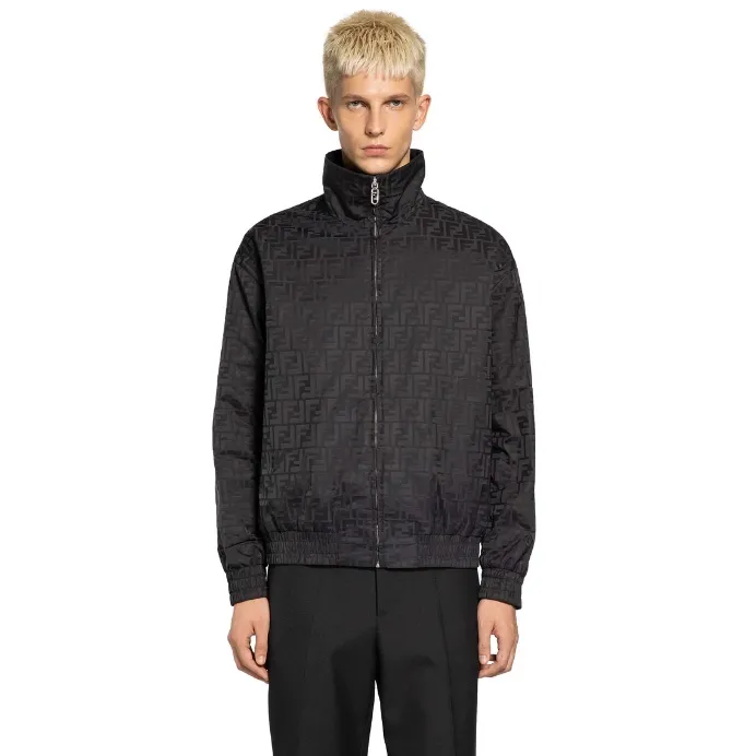 FENDI 芬迪满印徽标黑色外套