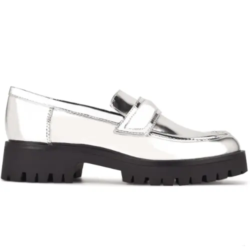 Nine West 玖熙 Garren 银色乐福鞋