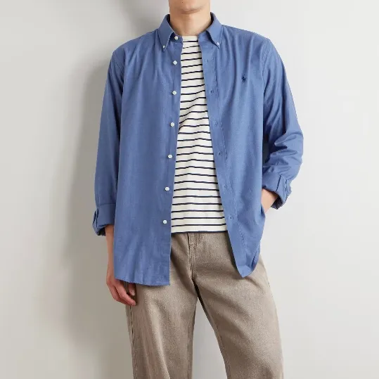 POLO RALPH LAUREN 拉夫劳伦小马徽标混纺衬衫