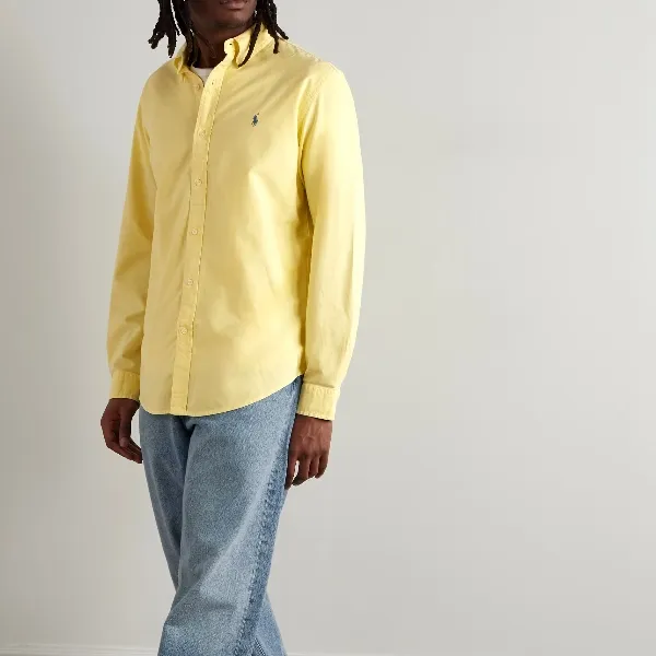 POLO RALPH LAUREN 拉夫劳伦小马徽标黄色牛津衬衫