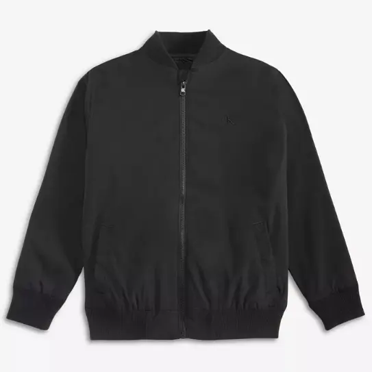 码全！Calvin Klein 大童款徽标黑色夹克外套
