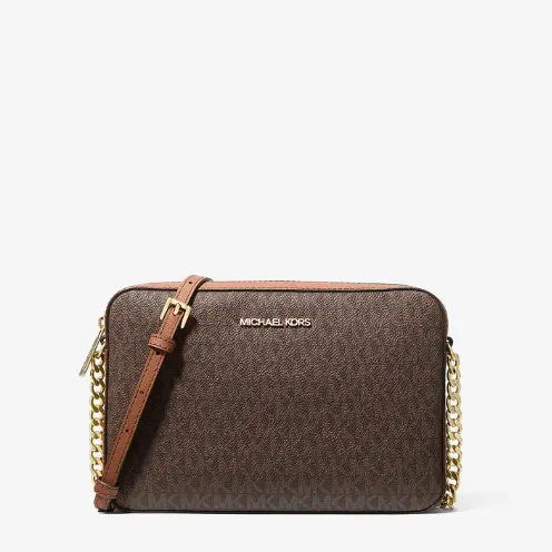 Michael Kors jet set 大号老花斜挎包