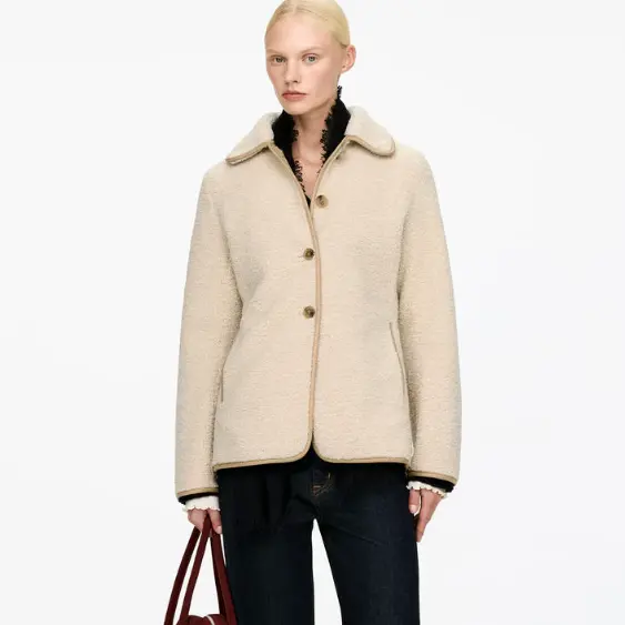 Arket 单排扣抓绒夹克