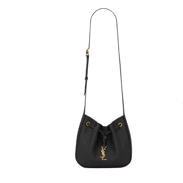 Saint Laurent PARIS VII 粒面皮 MINI HOBO 挎包