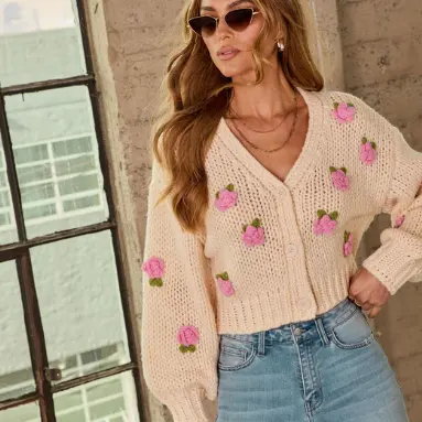 VICI Romance Botanica 花卉开衫