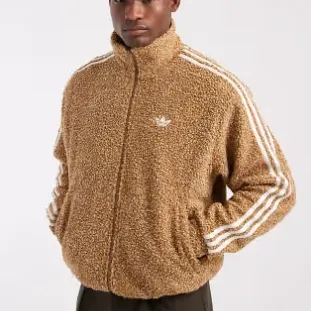 Adidas Originals 阿迪达斯三叶草印花摇粒绒外套