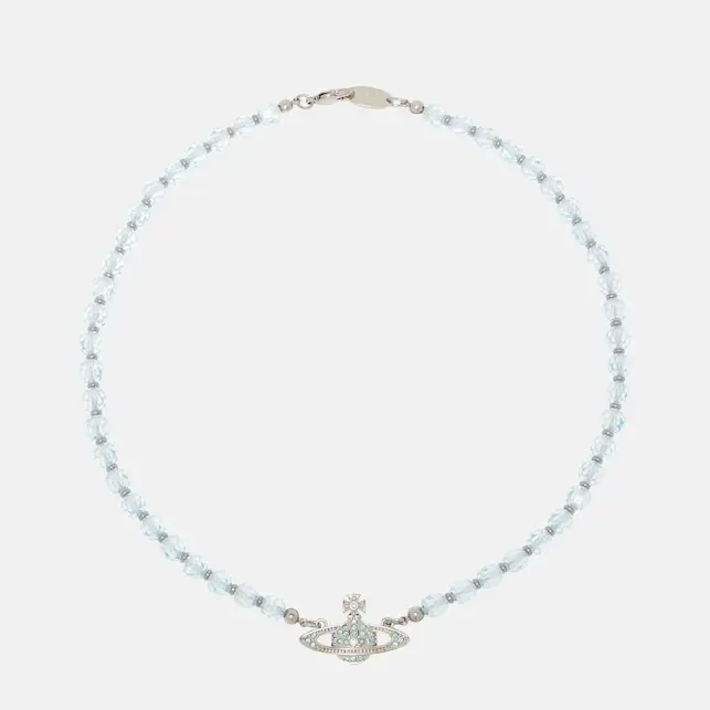VIVIENNE WESTWOOD 西太后水蓝色土星项链