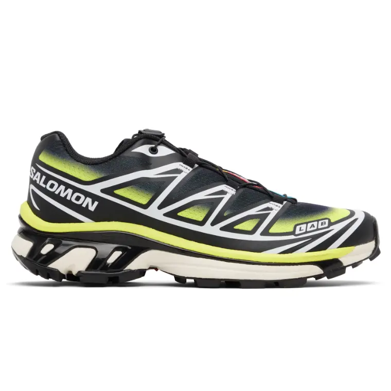 Salomon 黑色 & 绿色 XT-6 Skyline 运动鞋