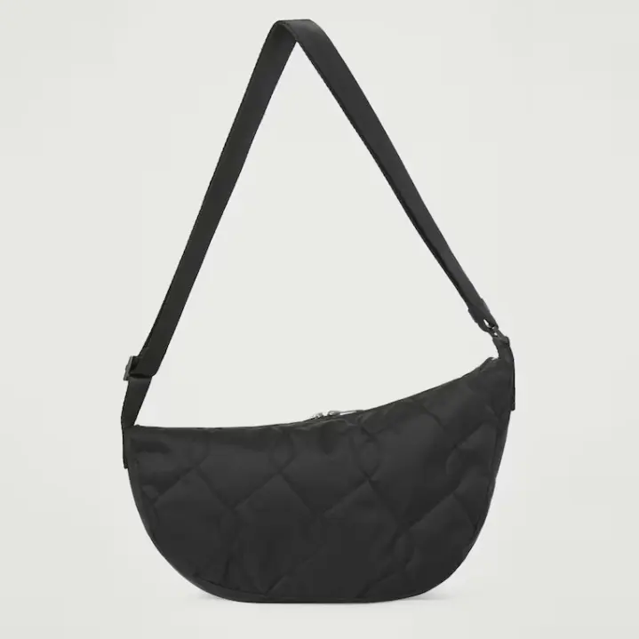 COS 尼龙绗缝斜挎包