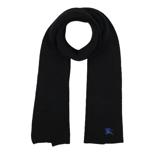 BURBERRY 巴宝莉徽标黑色围巾