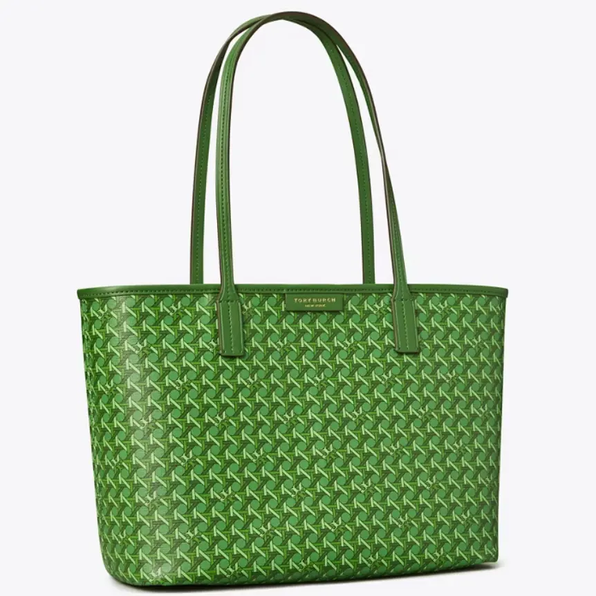 库存紧！Tory Burch 汤丽柏琦 小号 Ever-Ready 拉链托特包 绿色