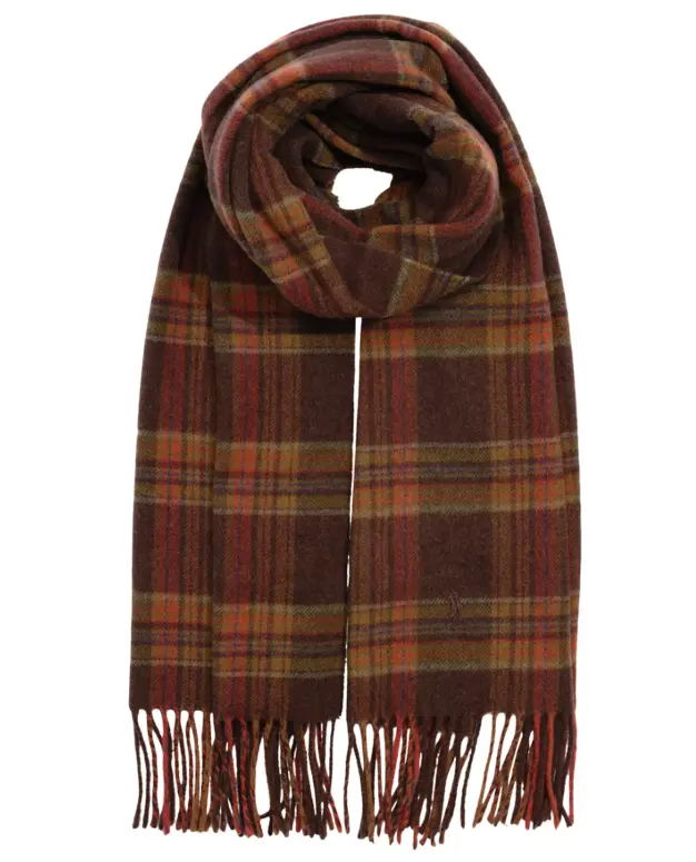 winter同款！Polo Ralph Lauren  羊毛羊绒格纹围巾