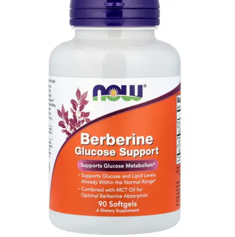 NOW Foods 小檗碱葡萄糖帮助90 粒软凝胶