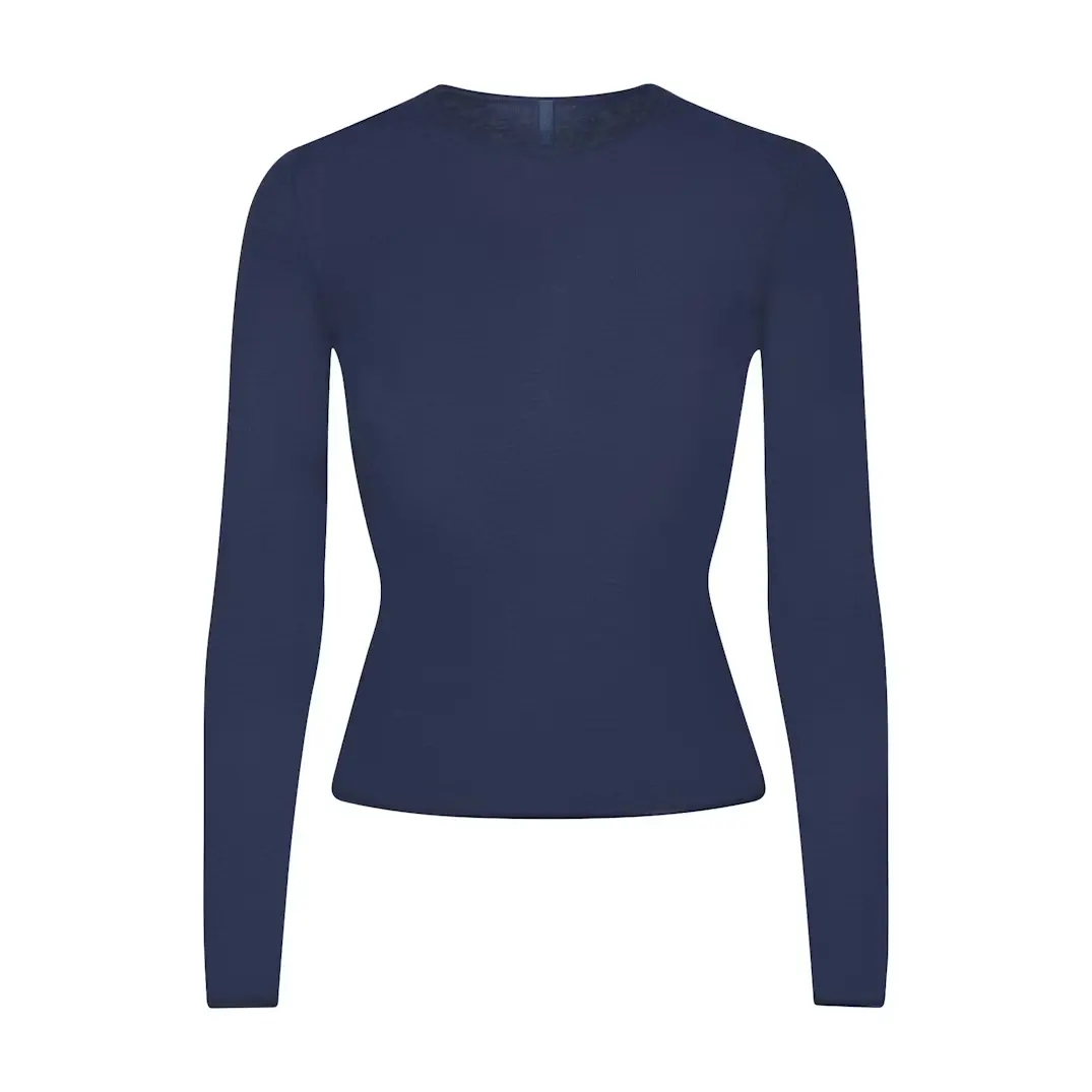 新配色！SKIMS 靛蓝色长袖上衣