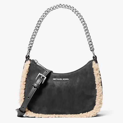 Michael Kors 麂皮&羊羔毛斜挎包