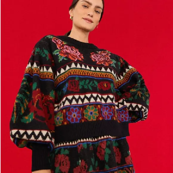 THE OUTNET 美站：Farm Rio 秋冬热带风特惠 牛仔迷你裙$90