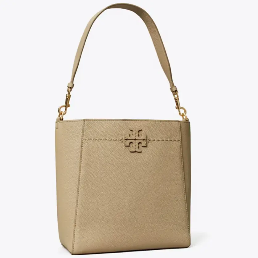Tory Burch 汤丽柏琦 McGraw 水桶包 陶土色