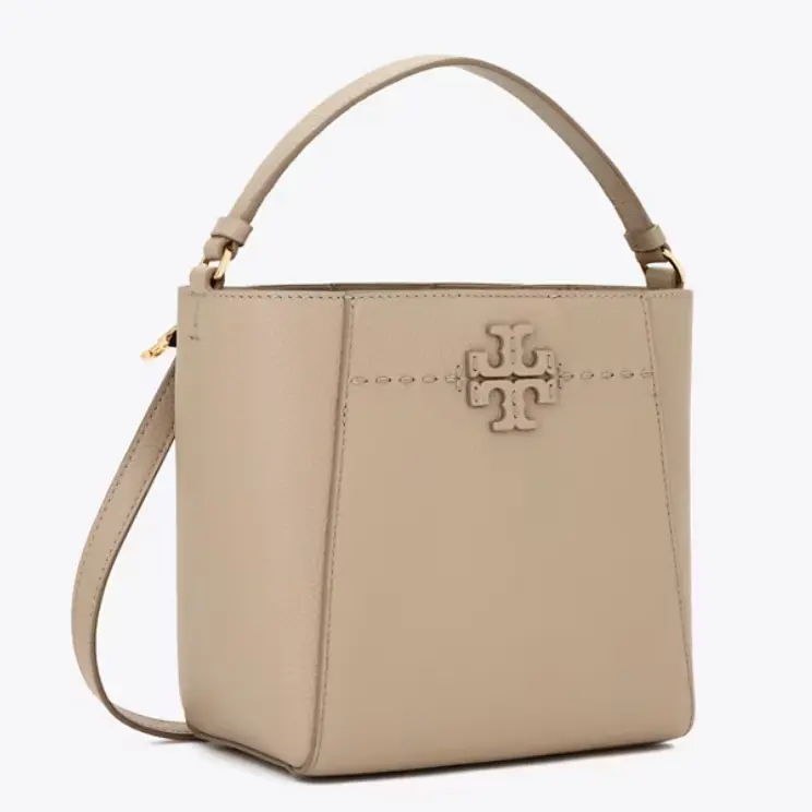 Tory Burch 汤丽柏琦 McGraw 小号水桶包 陶土色