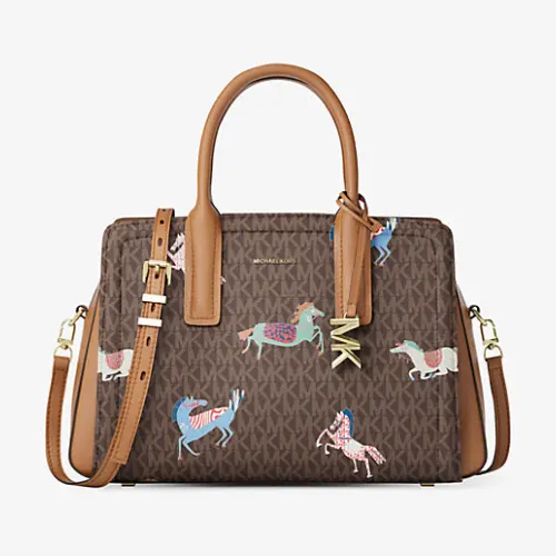 Michael Kors 马年限定 Laila 中号老花手提包