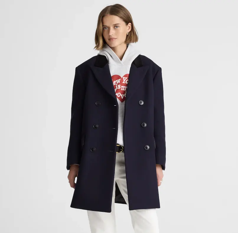 Madewell X Alexa Chung 双排扣大衣