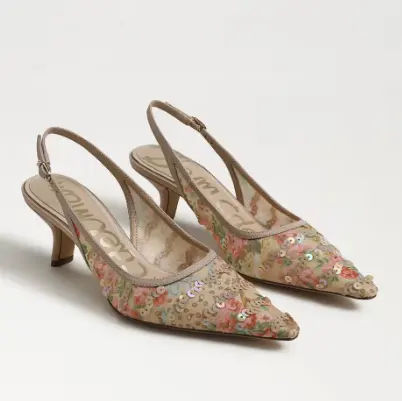 Sam Edelman 亮片尖头高跟鞋
