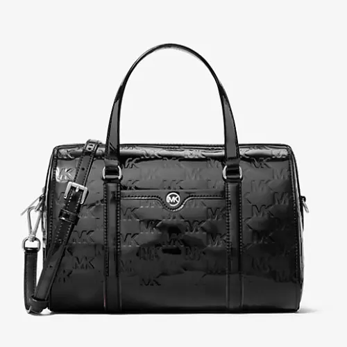 Michael Kors 中号漆皮印花波士顿包