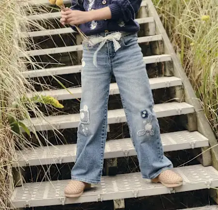 Gymboree 女童刺绣牛仔裤