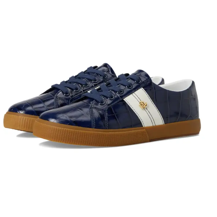 Lauren Ralph Lauren 拉夫劳伦 Janson II 鳄鱼纹压花皮革运动鞋