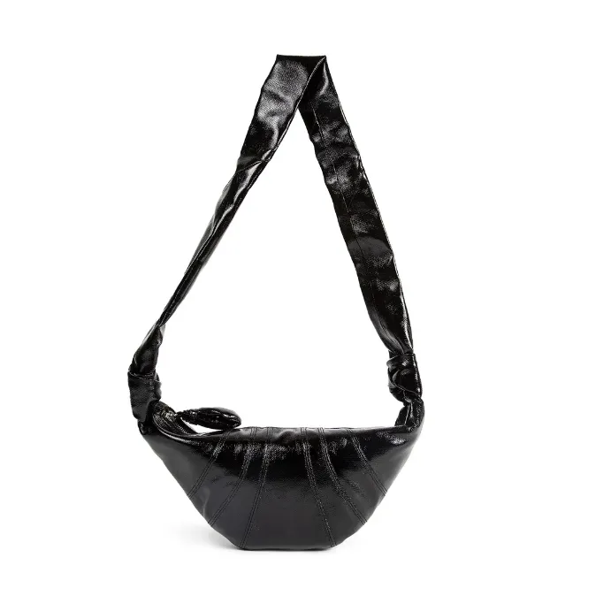 LEMAIRE Croissaint 黑色漆皮小号牛角包