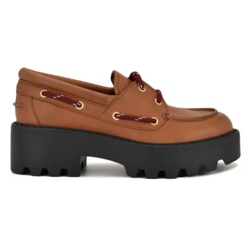 Nine West 玖熙 Kerisa 棕色乐福鞋