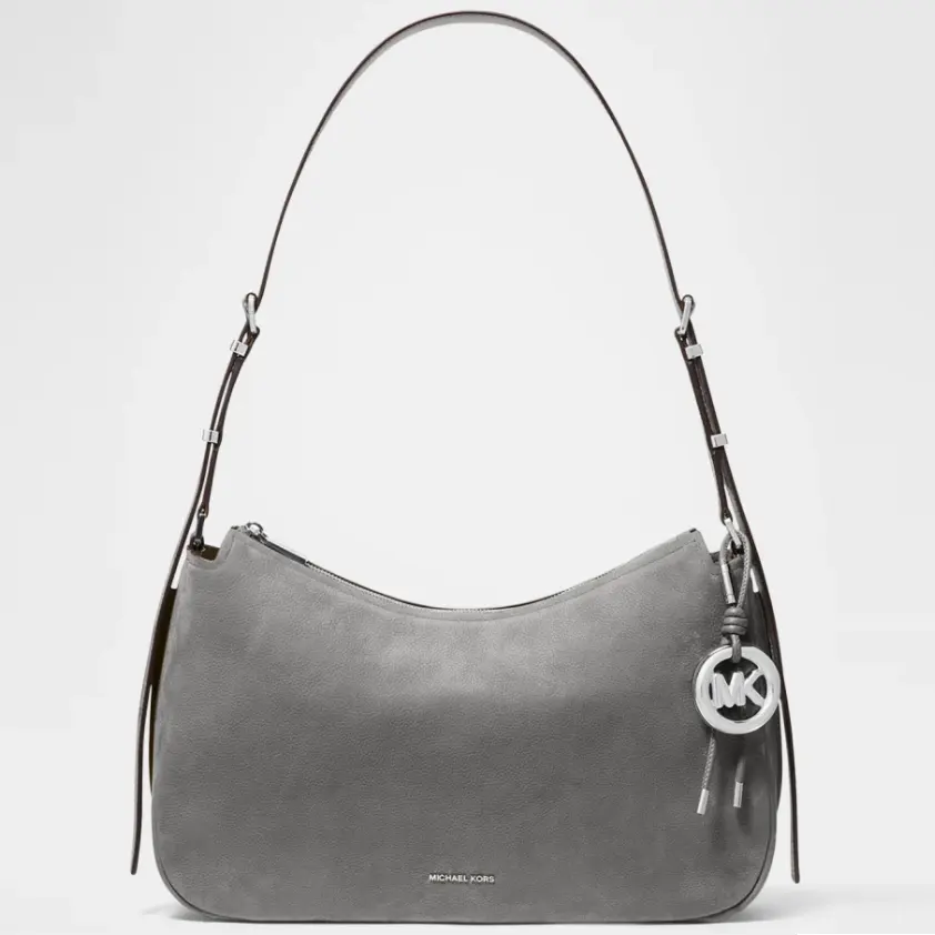 檀健次同款！Michael Kors Nolita 灰色中号麂皮斜挎包