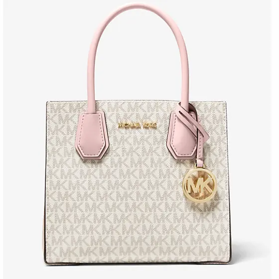 Michael Kors 粉白老花风琴包