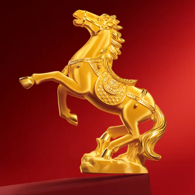 中国香港周生生官网：骏程万里 祝福马到功成 足金马上有钱串饰HK$2412