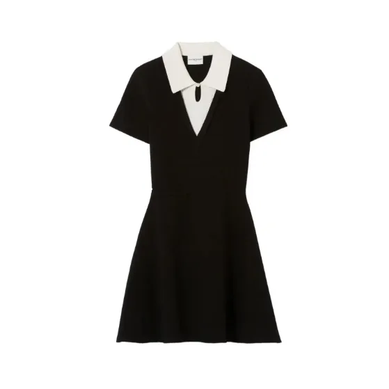 CLAUDIE PIERLOT 对比领针织连衣裙