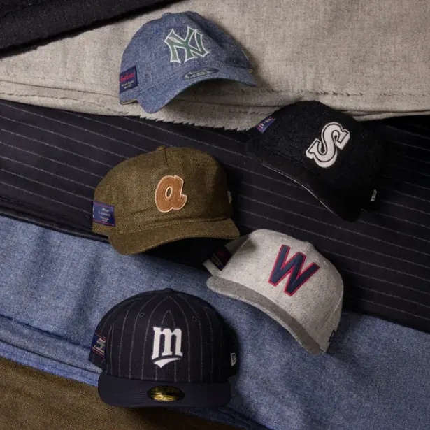 New Era：Fabric by Moon 材质棒球棒合辑 入 Retro Crown 9FIFTY、9TWENTY、Stone 59FIFTY