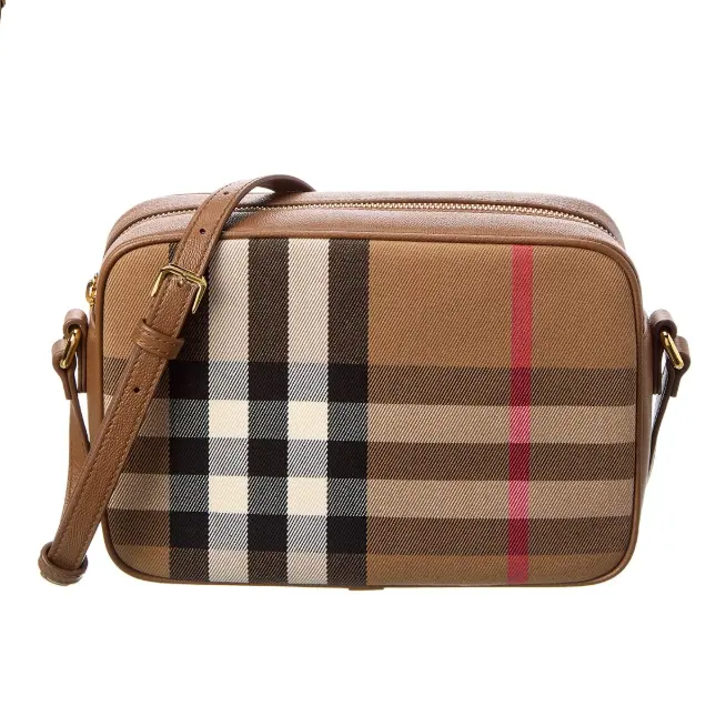 Burberry 经典格纹相机斜挎包