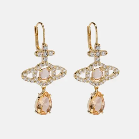 Vivienne Westwood 西太后 Olympia 香槟色土星耳环