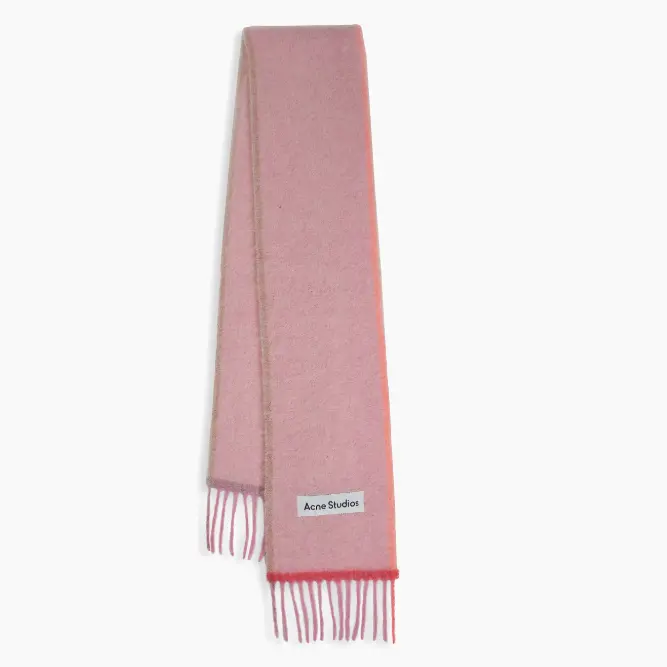 Acne Studios 粉色流苏围巾