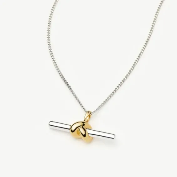 Missoma Knot T型扣结吊坠项链