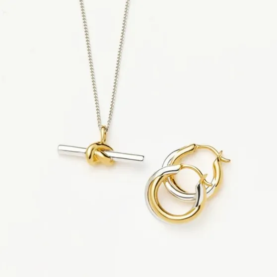 Missoma Knot 项链+耳钉套装