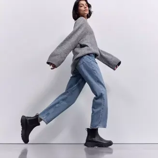 FitFlop 皮革切尔西靴