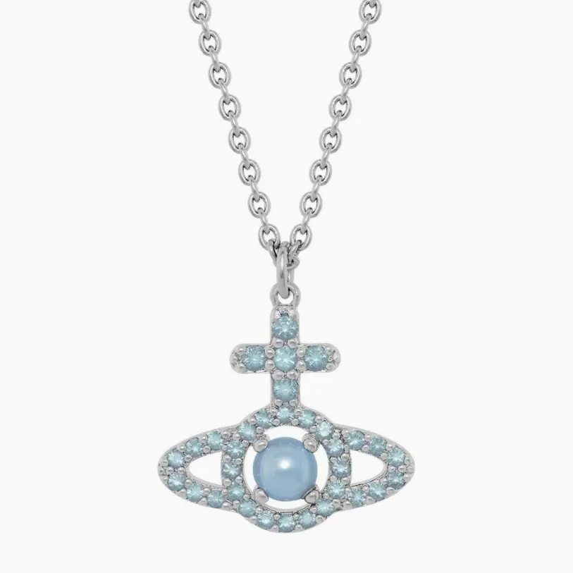 上新！Vivienne Westwood 西太后 蓝珍珠项链