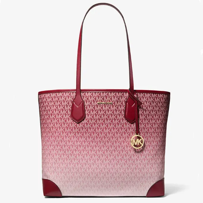 满$150享额外8折！Michael Kors Eva 大号老花渐变托特包