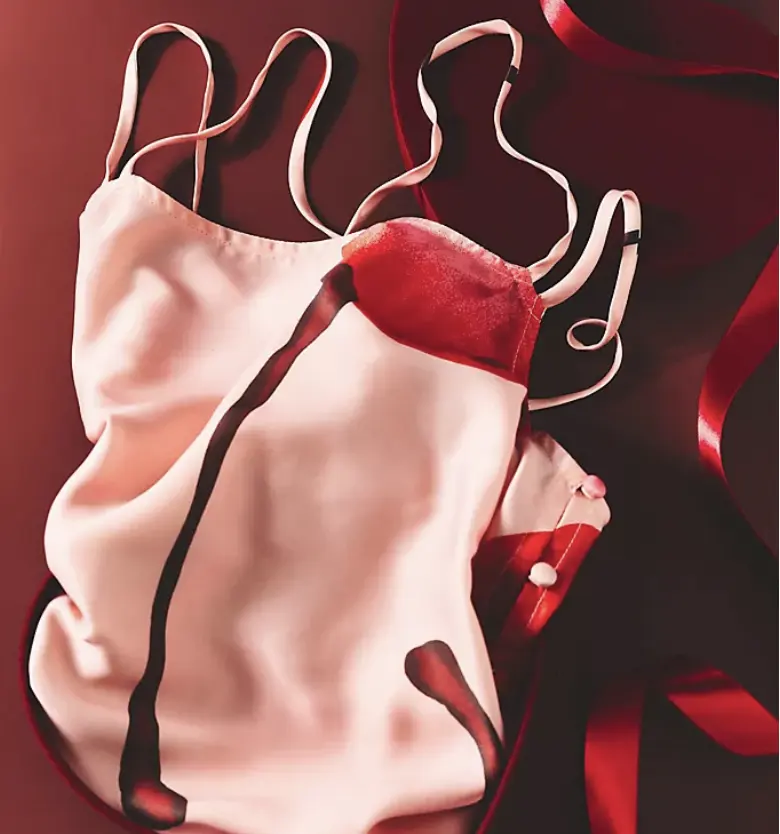 By Anthropologie 睡衣丝绸连衣裙