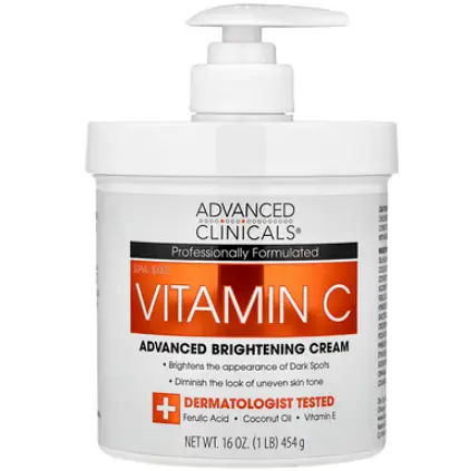 Advanced Clinicals, 维生素 C，高级亮肤霜 454g