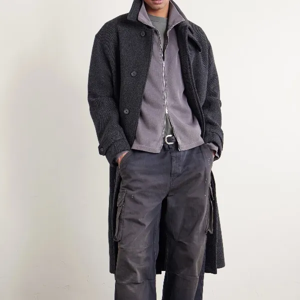 OUR LEGACY Shrunken 罗纹有机棉针织拉链毛衣